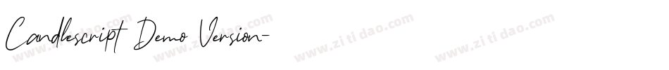 Candlescript Demo Version字体转换